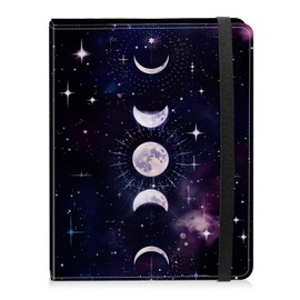 Photo Album 4x6 Photos - 60 Photos Capacity PU Leather Cover Photo Album with Strong Elastic Band, Portable Picture Album for Family Wedding Wedding Anniversary, Moon Sun Stars