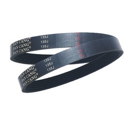 YXT 135J6 New Rubber Poly V Black Planer Drive Belt for Ryobi AP10 AP-12, RIDGID 662329001, Delta 22-540 22-546 TP300 Planers Pack of 2