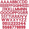 Bright Creations Red Alphabet Letter and Number Iron On Patches