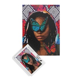 Puzzled By Art Signature Puzzle for Adults, Black Art Jigsaw Puzzles, 1000 Pieces, 500 Pieces, Vibrant Art Celebrating Culture & Diversity, Difficult Challenging, 24x18in (Red Love, 1000 Pieces)