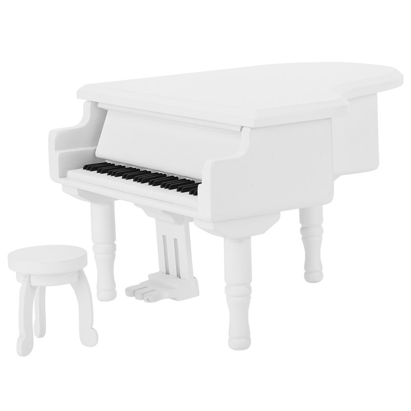 Wood Piano Model Music Box Jewelry Storage Musical Boxes with