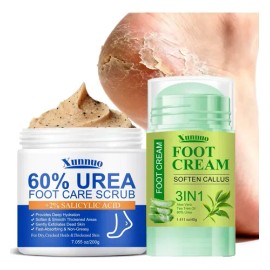 Kit Cuidado De Pies: Exfoliante 200g + Crema 40g Urea 60%