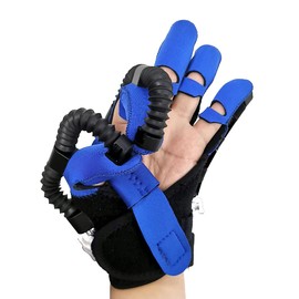 Syrebo Hand Rehabilitation Robot Gloves, E10 Upgrared Model with Rotary Switch Controled Individual Finger Training, Finger Hand Exercise Recovery Equipment for Hand Dysfunction Patients