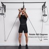 Gym Pulley Blocks Wall Mount Fixed Pulley Wheel Rotation 360
