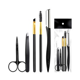 Eyebrow Grooming Set-Ruicoo Eyebrow Kit Stainless Steel Eyebrow Brush with Scissors Tweezers Eyebrow Trimming Kit Eyebrow Tools
