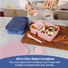 Caperci 2 Pack Salad Container for Lunch - 62 oz