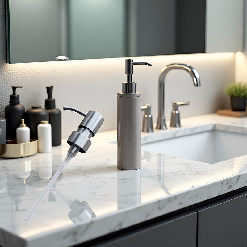 Stainless Steel Minimalist Style Liquid Soap Dispenser for Bathroom Kitchen,