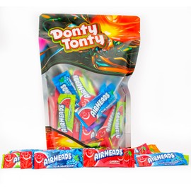 AIRHEADS Mini Bars Candy 1 lb – Bulk Bag, Assorted Flavors, Chewy Fruit Taffy, Gluten Free, Individually Wrapped (40 Pieces)