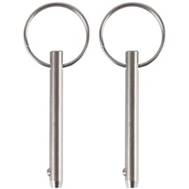 2 Pack Quick Release Pin, Diameter 0.197"(5mm), Total Length 2"(51mm), Effective Length 1.57"(40mm), Full 316 Stainless Steel, Bimini Top Pin, Marine Hardware