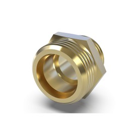 ABA Beul 16002.247.2 Double Nipple Reduced with Hexagon, Brass, 1 1/2 x 1 1/4