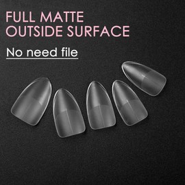 Wellquinn Short Almond Nail Tips, 300Pcs Short Almond Gel X Nail Tips, 15 Sizes Almond Shape Soft Gel Nail Tips Full Cover Clear Acrylic Fake Nails No Need to File for Nail Extension DIY Salon