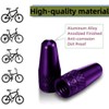 Presta Valve Caps for Bicycle, 40 Pack, Multicolour Anodised Aluminium,