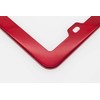 Creathome 201 Stainless Steel License Plate Frames with Shining Red
