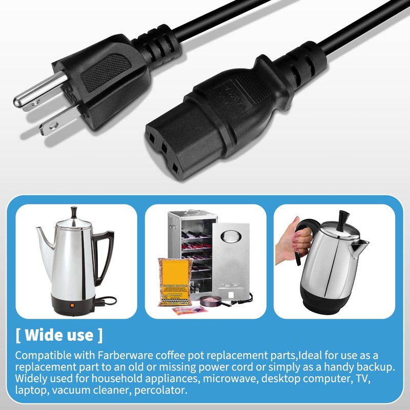 HASMX 3 Prong Power Cord 36" for Smokehouse LJ Little