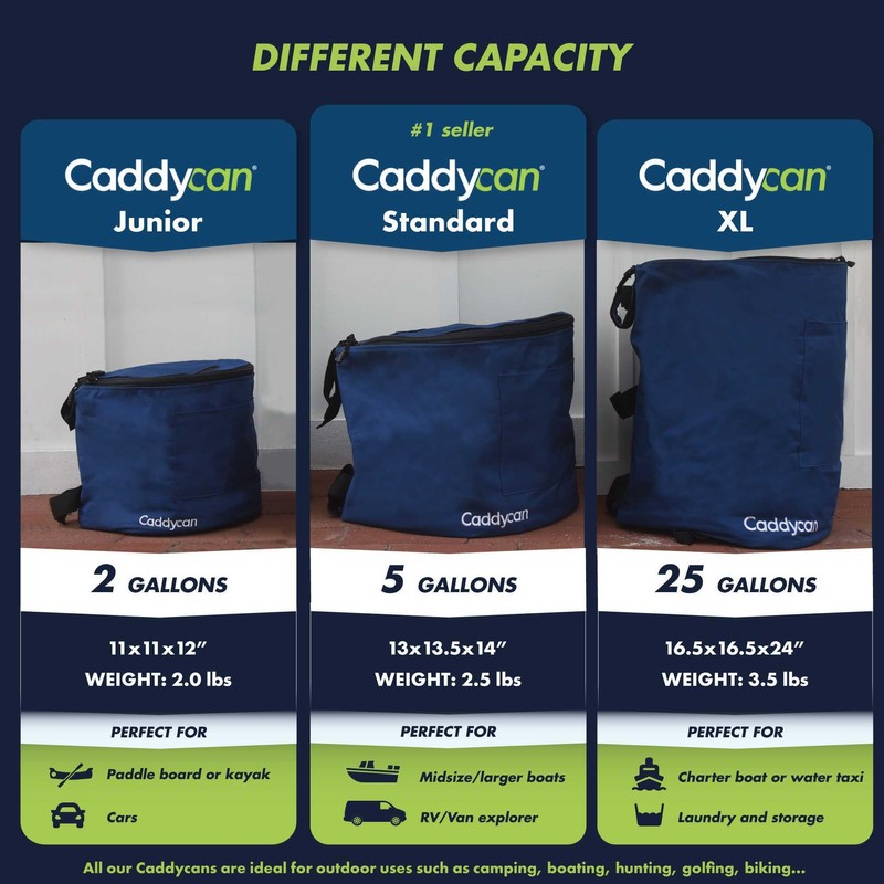 Caddycan - Portable Trash Can for Boating | Tough and