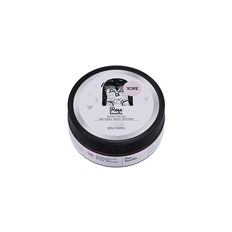 YOPE Natural Body Butter, 6.8 fl oz (200 ml), Rose