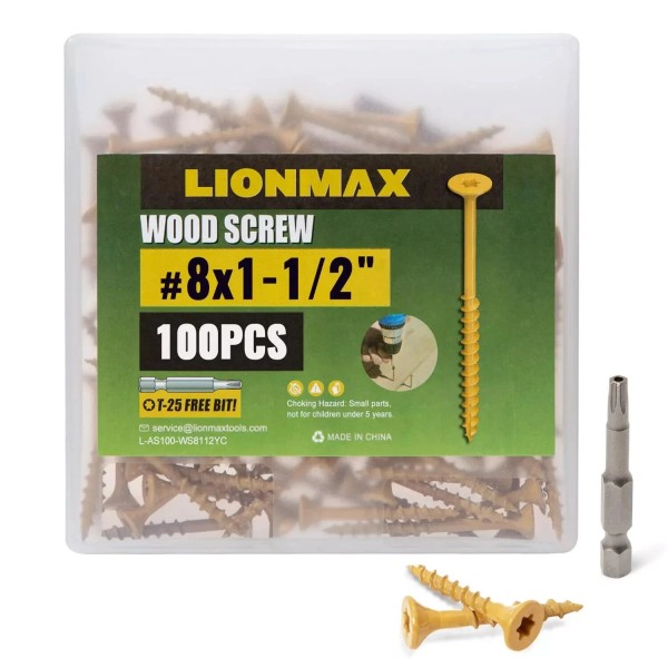Branded Wood Screws 1-1/2 Inch, Deck Screws #8 X 1-1/2",