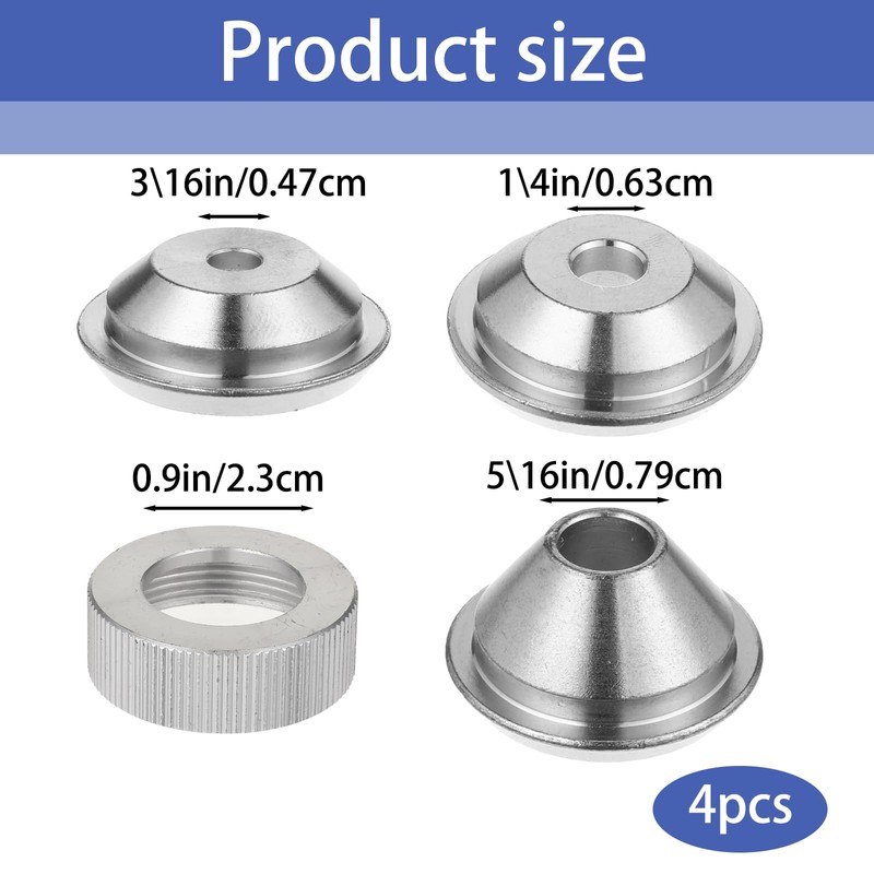 4 PCS Texture Sprayer Orifice Tip Set, 3 Nozzle Tips