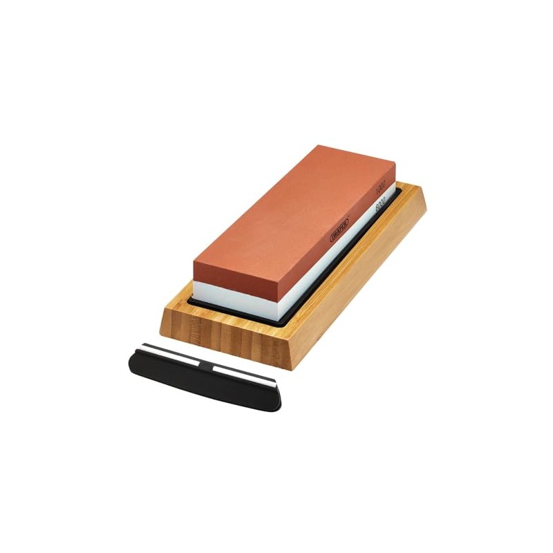Draper 23949 Double Sided Whetstone Sharpening Stone with Non-Slip Base