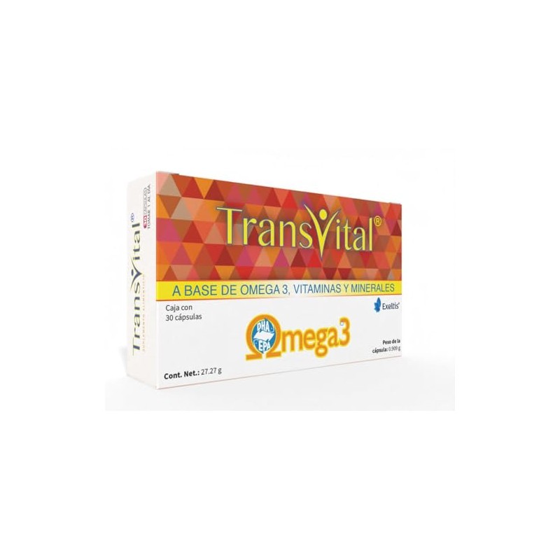 Transvital Suplemento Alimenticio a Base de Omega 3, Vitaminas y