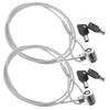 Operitacx 6 Sets Laptop Locking Cable Keyed Security Lock for