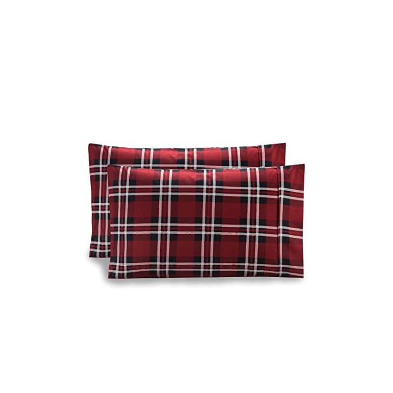 Elegant Comfort Pattern Printed Pillowcases 2-Piece Set Egyptian Quality Microfiber