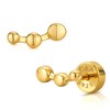 CHIC & ARTSY Flat Back Bar Earrings for Women, 925