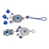 2pcs Blue Eye Owl Ornament Good Luck Attract Wealth Fashionable