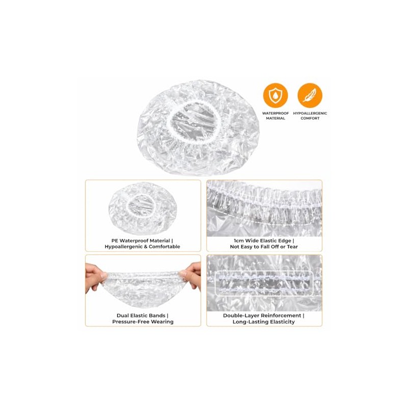 Ear Protector Covers Disposable Shower Ear Cap Plastic Ear Cover