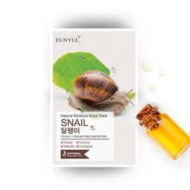 Eunyul Natural Snail Mask Pack (1 Sheet) / Daily Use (1 Pack a Day) / Hydration / Elasticity / Whitening Care / 내츄럴 달팽이 마스크팩 1매/매일쓰는 1일 1팩 /수분/탄력/미백 케어