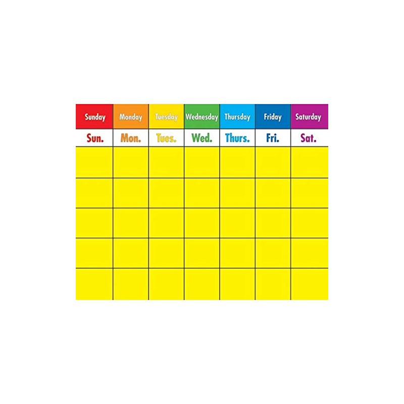 Carson Dellosa 17" x 22" Colorful Calendar, Days of The