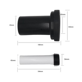 TOPPERFUN 2Pcs Thickened Toilet Connectors, 7.3x5.3inToilets and Bidets，Toilet Bathtub Drain Extension Flush Pipe, Household Toilet Drain, Wall Mounted Toilet Drain for Bathroom