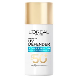 LOréal Paris UV Defender Aquafusion Protector Solar Diario FPS50, Protector Solar Aqua-Gel, Previene Manchas Solares y Arrugas, Absorción Rápida en 3 