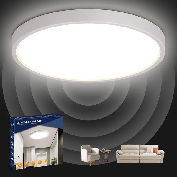 Letlit Lamp with Motion Sensor Indoor, 24 W 2400 LM