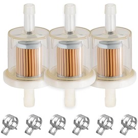 ZAMDOE 3Pcs 691035 493629 Fuel Filter for Briggs & Stratton 40 micron 1/4 Inline Fuel filter 12hp 17.5hp 27hp 35hp Engines Replace for Kawasaki 49019-7001 49019-0027 AM108356 7-07061
