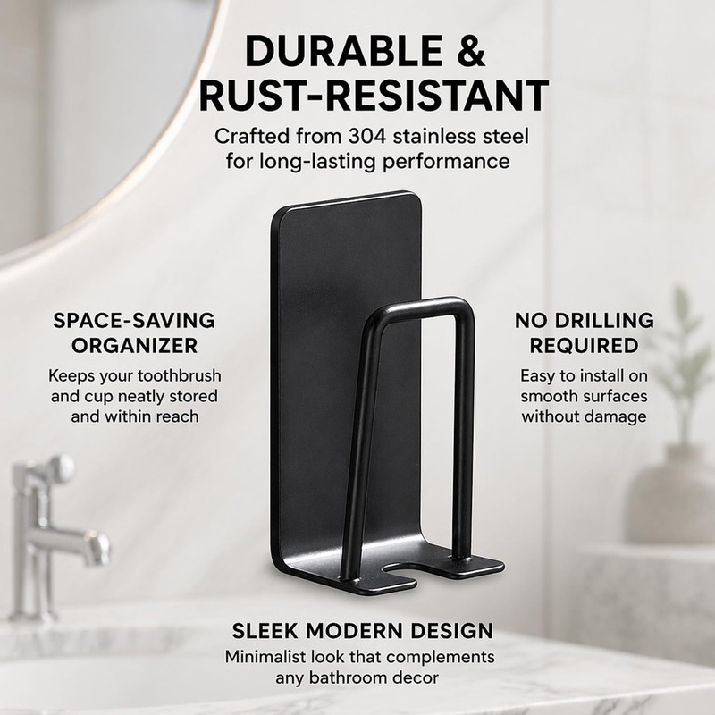 Toothbrush Holder Set - Toothbrush and Cup Holder - Toothbrush