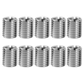 Pack of 10 Thread Insert M6.15 mm Stainless Steel Thread Insert M8 to M6, Repair Tool Thread Adapter Set, Female Thread Thread Nuts Conversion Kit, for Automotive, Steam Turbines, Mechanical Devices