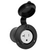 Nema 5-20R Flanged Outlet with Waterproof Cover, 5-20R 20A 125V