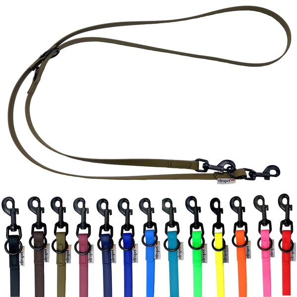 Biothane Dog Lead Black Hook Adjustable for Small Dogs /