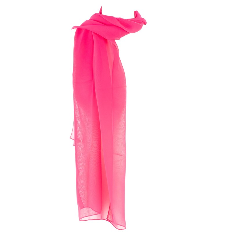 Hat To Socks Chiffon Scarf Sheer Wrap for Women (Fuchsia)