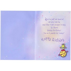 Designer Greetings Alien with Red Sneakers Age 6 / 6th Birthday Card for Boy