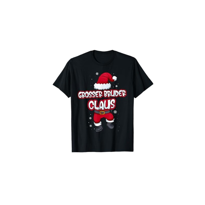 Grosser Bruder Claus Christmas Family Santa T-Shirt, black