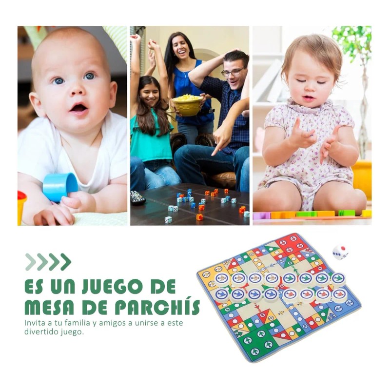 Tapete De Juego Para Niños Con Ludo 90x90cm, Tapete Bebe