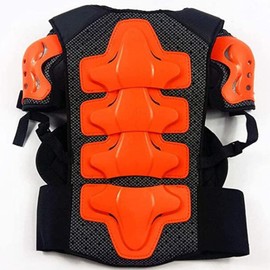 SAXAYWWD Kids Motorcycle Armor Suit Knee Elbow Protectors Chest Back Spine Guard for Snowboarding Off-Road(Color:Orange)