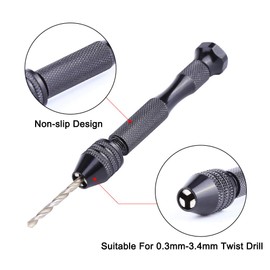 31 Piece Twist Drill Bit Set, Vegena Hand Drill Set 1 Piece Hand Drill Tools + 30 Pieces 0.3-3.0 mm Micro Bit HSS Twist Drill for DIY Drilling, Model Making, Hand Drill Metal Wood