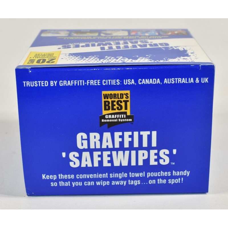 World's Best Safewipes Graffiti Remover 1 Box Containing 20 Wipes