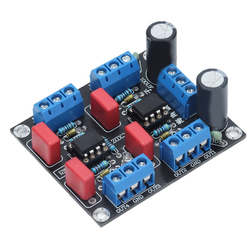 Preamplifier Board Dual Power Supply 4 Channel Audio Amplification Module