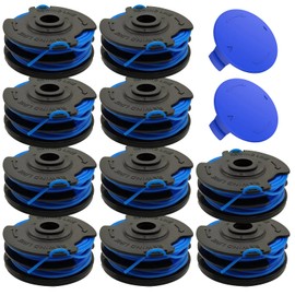 KST-120X Spool Compatible with Kobalt 40V Cordless String Trimmer KST 120X, KST 120X-06,Replacement Weed Eater String Spool Refills Autofeed Dual line 20ft 0.065" 12Pack(10 Spools, 2Cap)