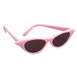Bristol Novelty BA995 50'S Dark Lens Sunglass, Womens, Pink, One Size