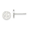 Solid 925 Sterling Silver Peace Sign Sign Post Studs Earrings